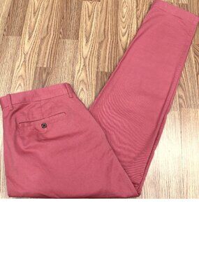 35x34 J.CREW SLIM FIT 100% COTTON PANTS SALMON/ CORAL Sz 35W x 34L